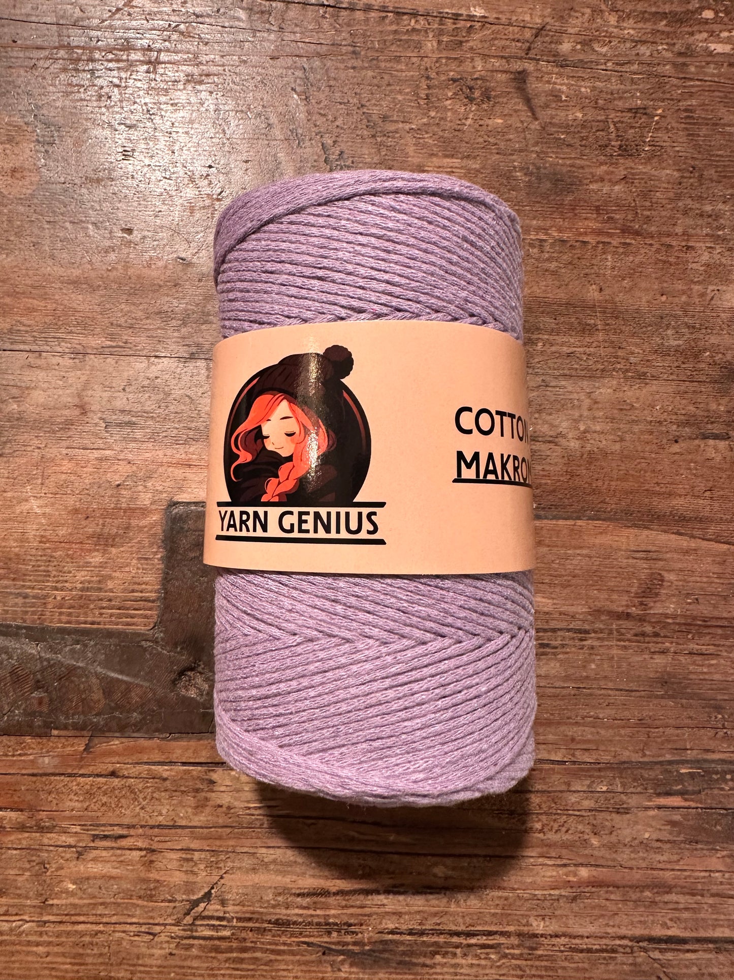 Makrome - lila 100% bomull (250g - 105m -2,5m)